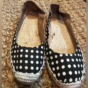 Esprit Black and White Polka Dot Espadrilles